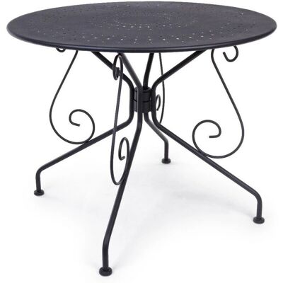 BIZZOTTO Bizzotto Tavolo da Giardino Etienne Grigio Scuro - 90cm BIZZOTTO Bizzotto Tavolo da Giardino Etienne Grigio Scuro - 90cm