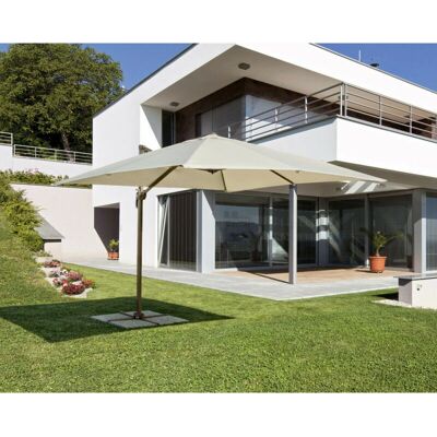 Ombrellone Dallas grigio chiaro in alluminio - Ombrellone da giardino Ombrellone Dallas grigio chiaro in alluminio - Ombrellone da giardino