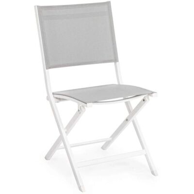 Sedia da giardino Elin Bianco Grigio Bizzotto - Sedia da esterno Sedia da giardino Elin Bianco Grigio Bizzotto - Sedia da esterno