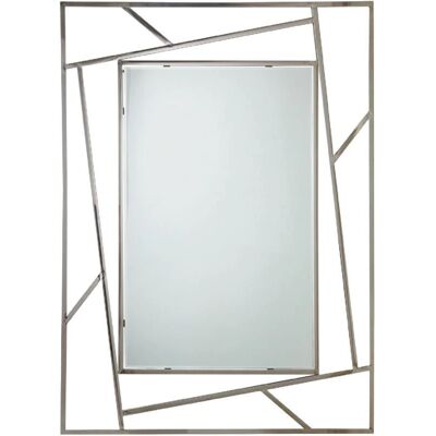 Specchio rettangolare Rayan - Struttura in acciaio inox - 54x84cm Specchio rettangolare Rayan - Struttura in acciaio inox - 54x84cm
