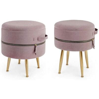 BIZZOTTO - Pouf poltrona Pavlina - Rosa-Grigio - Puf pieghevole moderno BIZZOTTO - Pouf poltrona Pavlina - Rosa-Grigio - Puf pieghevole moderno