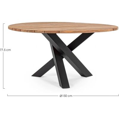 Bizzotto Brandon FSC recycelter Teak Runder Tisch - Tisch Bizzotto Brandon FSC recycelter Teak Runder Tisch - Tisch