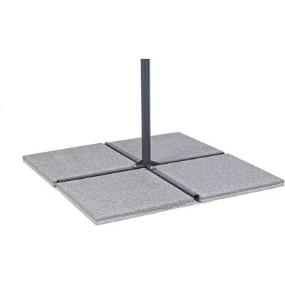 Base de Parasol en Cement Gris - 50x50cm, Haute Résistance - Publicité Base de Parasol en Cement Gris - 50x50cm, Haute Résistance - Publicité