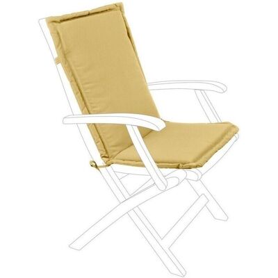 Almohadilla para silla de jardín Poly180 Bizzotto - Mostaza - Impermeable y desmontable Almohadilla para silla de jardín Poly180 Bizzotto - Mostaza - Impermeable y desmontable