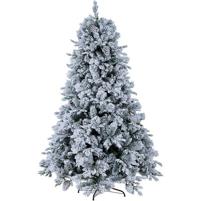 Albero di Natale Bianco Nevato - 180cm - Decorazione con Pigne Albero di Natale Bianco Nevato - 180cm - Decorazione con Pigne