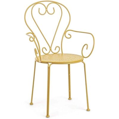 Mobili da giardino esterni italiani - Sedie impilabili in acciaio - Ocre Mobili da giardino esterni italiani - Sedie impilabili in acciaio - Ocre