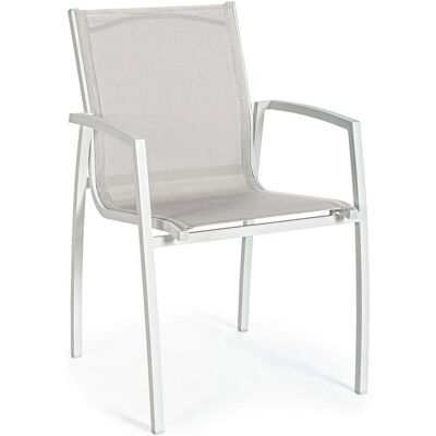 Sedia da giardino Hilla di Bizzotto in alluminio bianco Cloud - Arredo giardino Sedia da giardino Hilla di Bizzotto in alluminio bianco Cloud - Arredo giardino