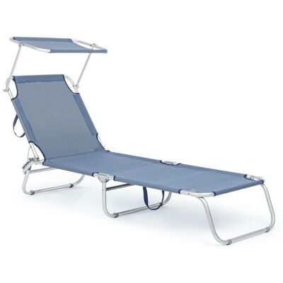 Bizzotto Cross Sdraio Pieghevole - Blu - Arredo Relax Esterno Bizzotto Cross Sdraio Pieghevole - Blu - Arredo Relax Esterno