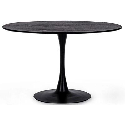 Table Ronde Bloom Noire de Bizzotto - 120cm - Publicité Table Ronde Bloom Noire de Bizzotto - 120cm - Publicité