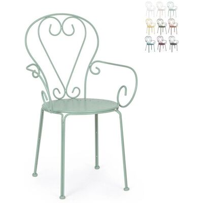 Silla de jardín apilable Etienne Frosty de Bizzotto - Silla de acero Silla de jardín apilable Etienne Frosty de Bizzotto - Silla de acero