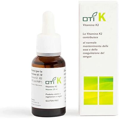 Oti Srl Oti K Vitamina K2 Gocce 20ML - Medicina omeopatica, supporta ossa e coagulazione Oti Srl Oti K Vitamina K2 Gocce 20ML - Medicina omeopatica, supporta ossa e coagulazione