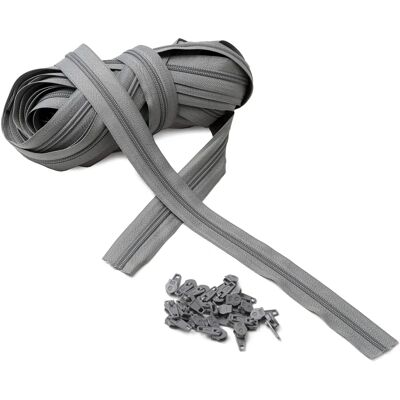 IPEA Cerniera Lampo misura 5 Catena Continua - 10 Metri - Cerniera in Nylon - 25 Cursori - Tagliabile - 3 Colori IPEA Cerniera Lampo misura 5 Catena Continua - 10 Metri - Cerniera in Nylon - 25 Cursori - Tagliabile - 3 Colori