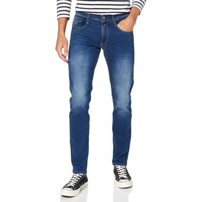 Replay Anbass Superstretch - blu medio usato Replay Anbass Superstretch - blu medio usato
