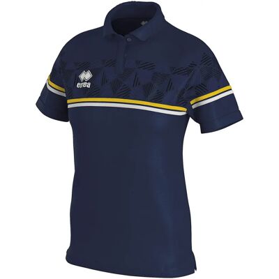 ERREA Darya Polo AD - Multisport Poloshirt in Geel, Wit, Blauw - XXL ERREA Darya Polo AD - Multisport Poloshirt in Geel, Wit, Blauw - XXL