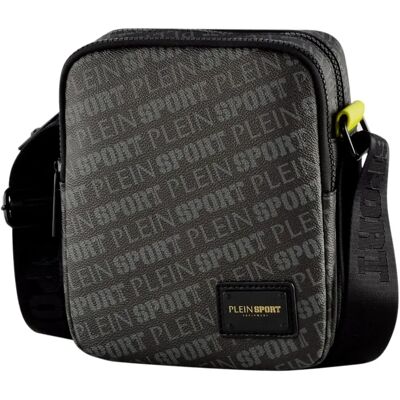 Plein Sport - Black Polyamide Messenger Bag - Crossbody - Publicité Plein Sport - Black Polyamide Messenger Bag - Crossbody - Publicité