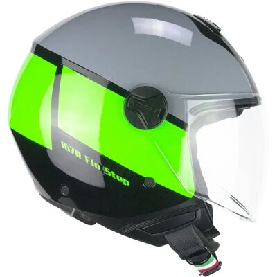 Casco Moto Jet CGM 167R FLO STEP Gris Verde - Casco de moto Casco Moto Jet CGM 167R FLO STEP Gris Verde - Casco de moto