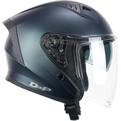 Casco moto jet CGM 127A Deep Mono Petrolio satinato - Casco de moto Casco moto jet CGM 127A Deep Mono Petrolio satinato - Casco de moto
