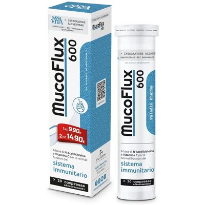 Sanavita Mucoflux 600 - Integratore Immunitario Effervescente Sanavita Mucoflux 600 - Integratore Immunitario Effervescente