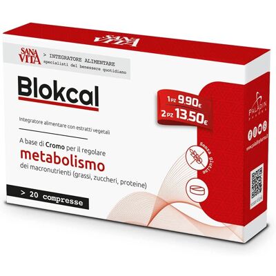 Sanavita Blokcal 20 Compresse - Supporto metabolismo dei grassi Sanavita Blokcal 20 Compresse - Supporto metabolismo dei grassi