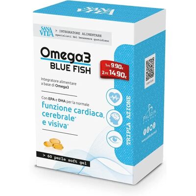 Sanavita Omega 3 Bluefish 60 Capsule - Supporto Cuore e Cervello Sanavita Omega 3 Bluefish 60 Capsule - Supporto Cuore e Cervello