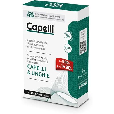 Sanavita Supporto per Capelli e Unghie - Biotina, Zinco & Selenio - 30 Compresse Sanavita Supporto per Capelli e Unghie - Biotina, Zinco & Selenio - 30 Compresse