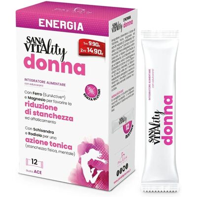 Paladin Pharma Sana Vitality Energia Donna - Integratore Energetico - 12 Stick Paladin Pharma Sana Vitality Energia Donna - Integratore Energetico - 12 Stick