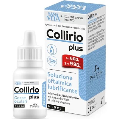 Paladin Pharma Spa Sanavita Collirio Plus - Gocce oculari per occhi secchi e irritati Paladin Pharma Spa Sanavita Collirio Plus - Gocce oculari per occhi secchi e irritati