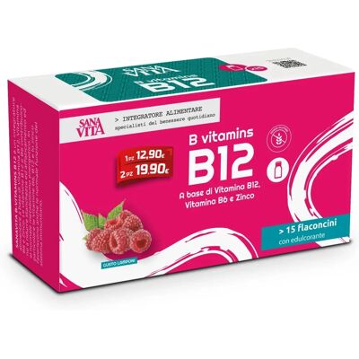 Sanavita B12 15 Flaconcini - Supporto energia e benessere Sanavita B12 15 Flaconcini - Supporto energia e benessere