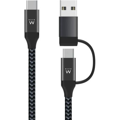 Câble USB Ewent EW9918 - 1m - Noir - USB 3.2 Gen 1 - Publicité Câble USB Ewent EW9918 - 1m - Noir - USB 3.2 Gen 1 - Publicité