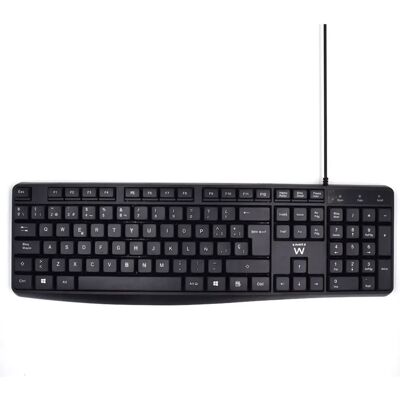 Teclado Ewent EW3001 Negro Español QWERTY - Oficina Teclado Ewent EW3001 Negro Español QWERTY - Oficina