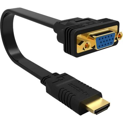 Adaptador HDMI para VGA Ewent EW9869 - Preto - 0,15 m Adaptador HDMI para VGA Ewent EW9869 - Preto - 0,15 m