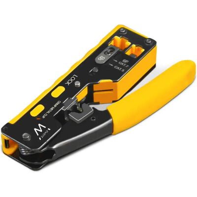 Ewent EW9006 Alicate de crimpagem de cabos de rede - Ferramenta de rede - Preto, Amarelo Ewent EW9006 Alicate de crimpagem de cabos de rede - Ferramenta de rede - Preto, Amarelo