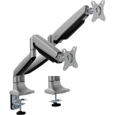 Ewent EW1528 Doppelmonitor Halterung - Verstellbarer Silberständer Ewent EW1528 Doppelmonitor Halterung - Verstellbarer Silberständer