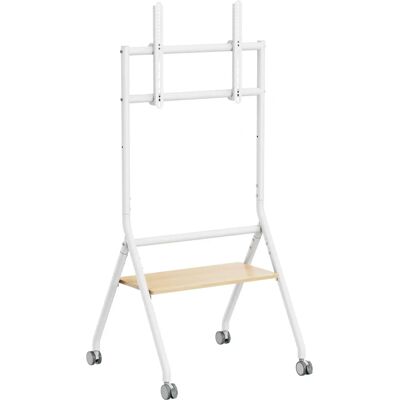 Support TV Ewent EW1582 - 86" Blanc en Bois - Publicité Support TV Ewent EW1582 - 86" Blanc en Bois - Publicité
