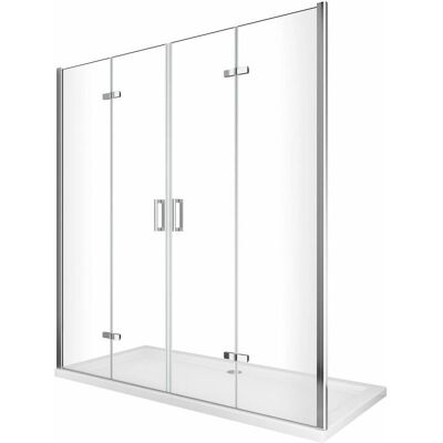 Porta Doccia Pieghevole Giorgy - 4 Ante Cromato 118-121,5cm Porta Doccia Pieghevole Giorgy - 4 Ante Cromato 118-121,5cm