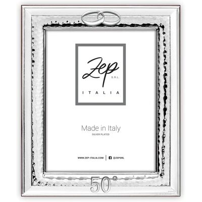 ZEP SRL - Cadre mariage plaqué argent 15x20 Vertical, Made in Italy ZEP SRL - Cadre mariage plaqué argent 15x20 Vertical, Made in Italy