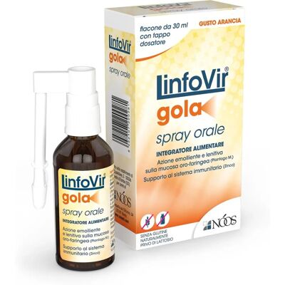 Noos Linfovir Gola Arancia Spray - Supporto immunitario orale Noos Linfovir Gola Arancia Spray - Supporto immunitario orale