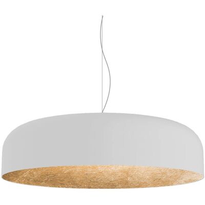 Lampada Tuzzi a Sospensione Lumicom - 50cm Metallo Bianco Opaco / Foglia d’Argento Lampada Tuzzi a Sospensione Lumicom - 50cm Metallo Bianco Opaco / Foglia d’Argento