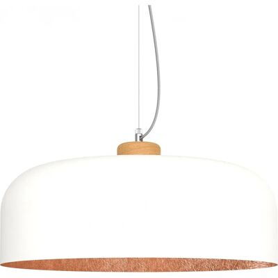 Lumicom Bois Lámpara Colgante - Estilo Escandinavo, 40/50cm, E27, Metal, Blanco/Cobrizo Lumicom Bois Lámpara Colgante - Estilo Escandinavo, 40/50cm, E27, Metal, Blanco/Cobrizo