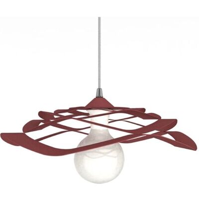 LUMICOM Kami Lámpara de Techo - 1X E27 - Max 42W - Metal - Piel de vaca roja - D.40cm LUMICOM Kami Lámpara de Techo - 1X E27 - Max 42W - Metal - Piel de vaca roja - D.40cm