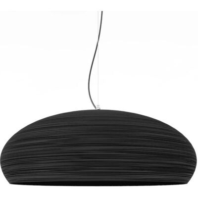 Lampada a sospensione Ufo Lumicom - Metallo, 60cm, E27, Pelle di mucca rossa Lampada a sospensione Ufo Lumicom - Metallo, 60cm, E27, Pelle di mucca rossa