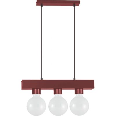 LUMICOM Boston l Pelle di vacca rossa - Lampada sospesa - E27 Max 42W LUMICOM Boston l Pelle di vacca rossa - Lampada sospesa - E27 Max 42W