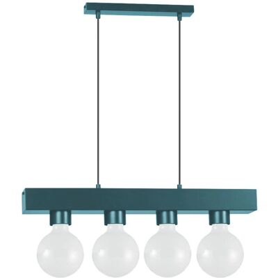 Lumicom Boston XL Pendelleuchte - Metall, Blau Mediterran, 10x45cm Lumicom Boston XL Pendelleuchte - Metall, Blau Mediterran, 10x45cm