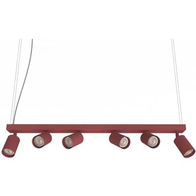 Lumicom XL Lampada a Sospensione - 6x GU10, Metallo, Rosso, 90cm Lumicom XL Lampada a Sospensione - 6x GU10, Metallo, Rosso, 90cm