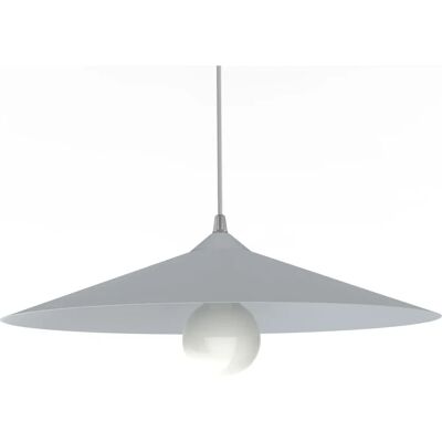 Lumicom Lampada a Soffitto - 40cm Metallo Grigio Diffusore Classico Lumicom Lampada a Soffitto - 40cm Metallo Grigio Diffusore Classico