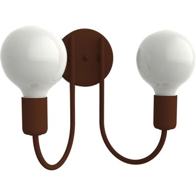 Lumicom Lámpara de Pared Clásica - 2 E27 - 42W Máximo - Metal - Corten Marrón - H30cm Lumicom Lámpara de Pared Clásica - 2 E27 - 42W Máximo - Metal - Corten Marrón - H30cm