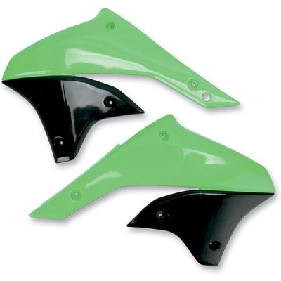 Ufo Plast Kawasaki KLX 450 R Groene Radiatorbescherming Ufo Plast Kawasaki KLX 450 R Groene Radiatorbescherming