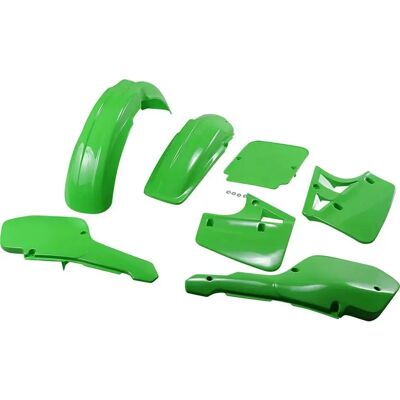 Kit de Plástico Kawasaki Kx 250 1987 Verde - Kit de Plástico Kit de Plástico Kawasaki Kx 250 1987 Verde - Kit de Plástico