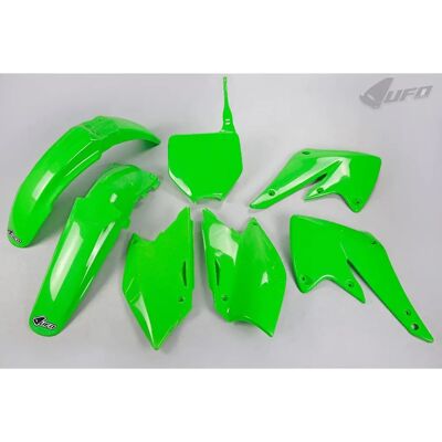 Ufo Kawasaki Kxf 250 (2004-2005) - Kit de Plastique - Vert - Publicité Ufo Kawasaki Kxf 250 (2004-2005) - Kit de Plastique - Vert - Publicité