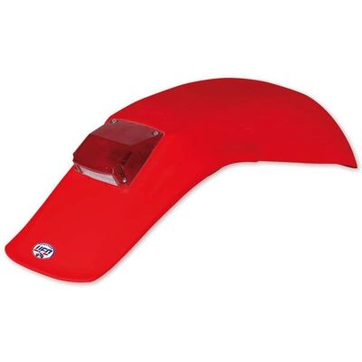 Garde-boue arrière universel Enduro UFO - Rouge avec feu - Publicité Garde-boue arrière universel Enduro UFO - Rouge avec feu - Publicité